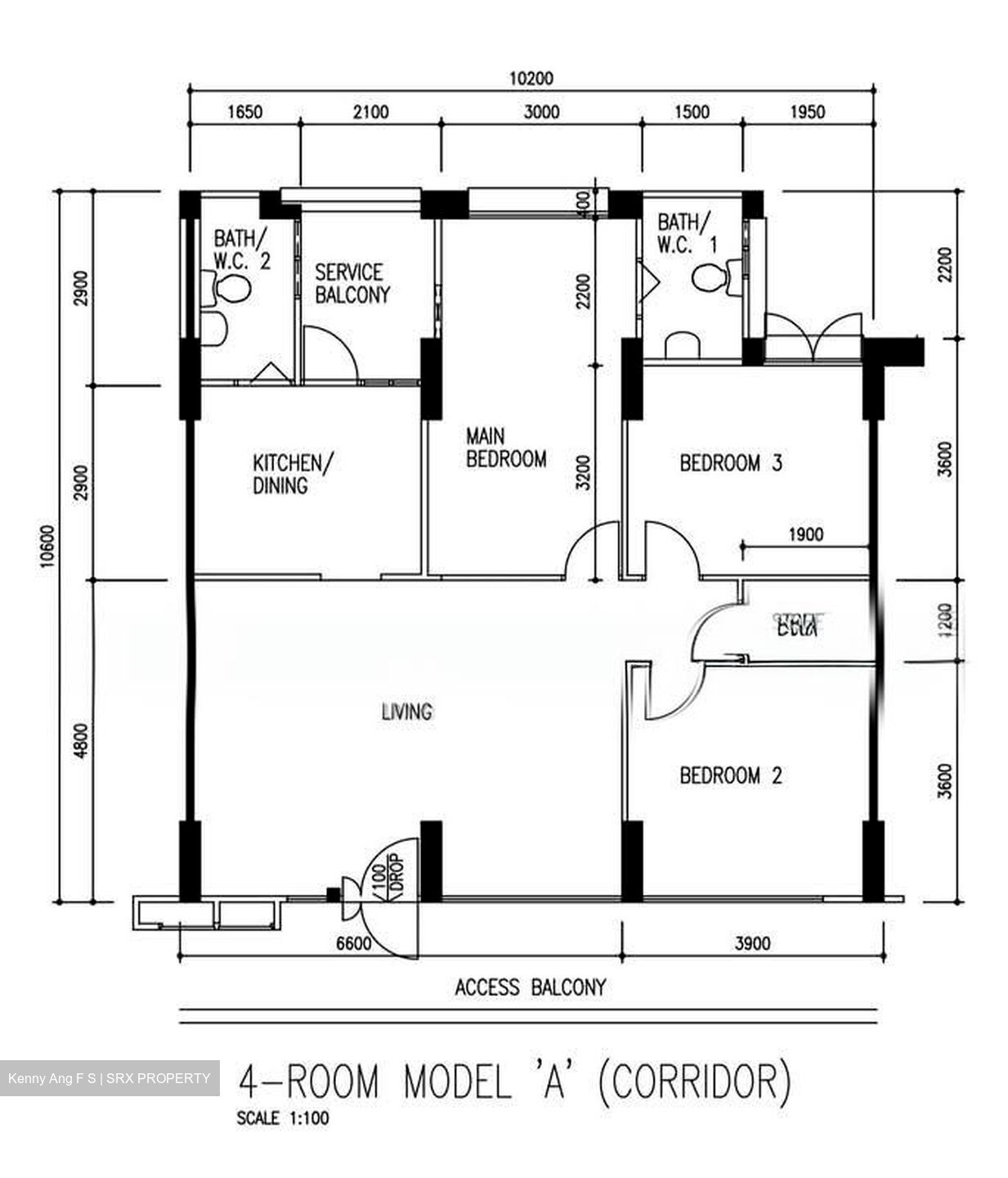 Blk 166 Hougang Avenue 1 (Hougang), HDB 4 Rooms #534259001